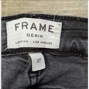 Frame Denim Le High Skinny Jean Dark Gray Size 27